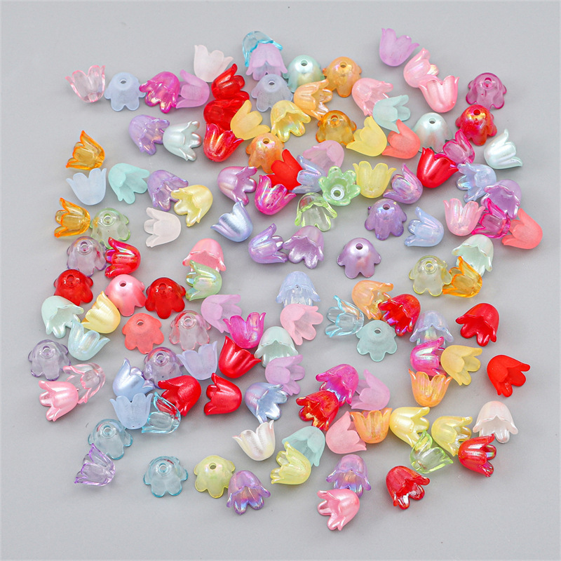 Mini Colorfulful Transparent Frosted Lily of the Valley Small Flower Buds Acrylic DIY Handmade Hair Jewelry Earrings Accessories Materials