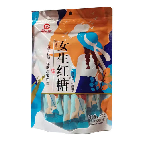 Wholesale 280g Red Sugar for Postpartum Women (20 x 14 packs), supports drop shipping, mixed colors, individually packaged red sugar.