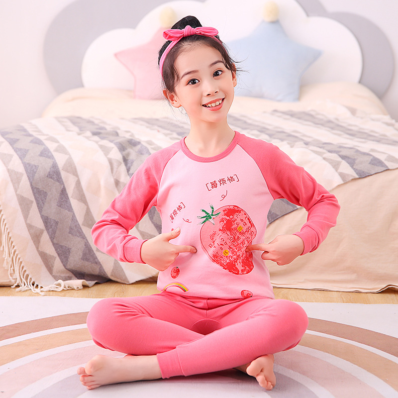 FW 파우더 대형 딸기 잠옷 세트