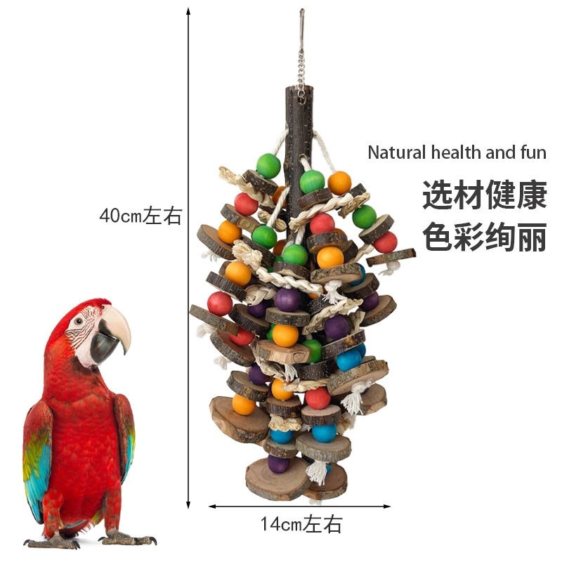 Большие и большие игрушки попугая бревна кусать шампуры