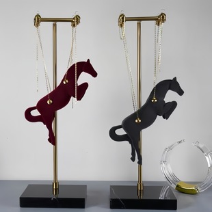 Modern Creative Iron Marble Resin Horse Ornaments Living Room Home Decorations Model Room Sales Office Soft Furnishings