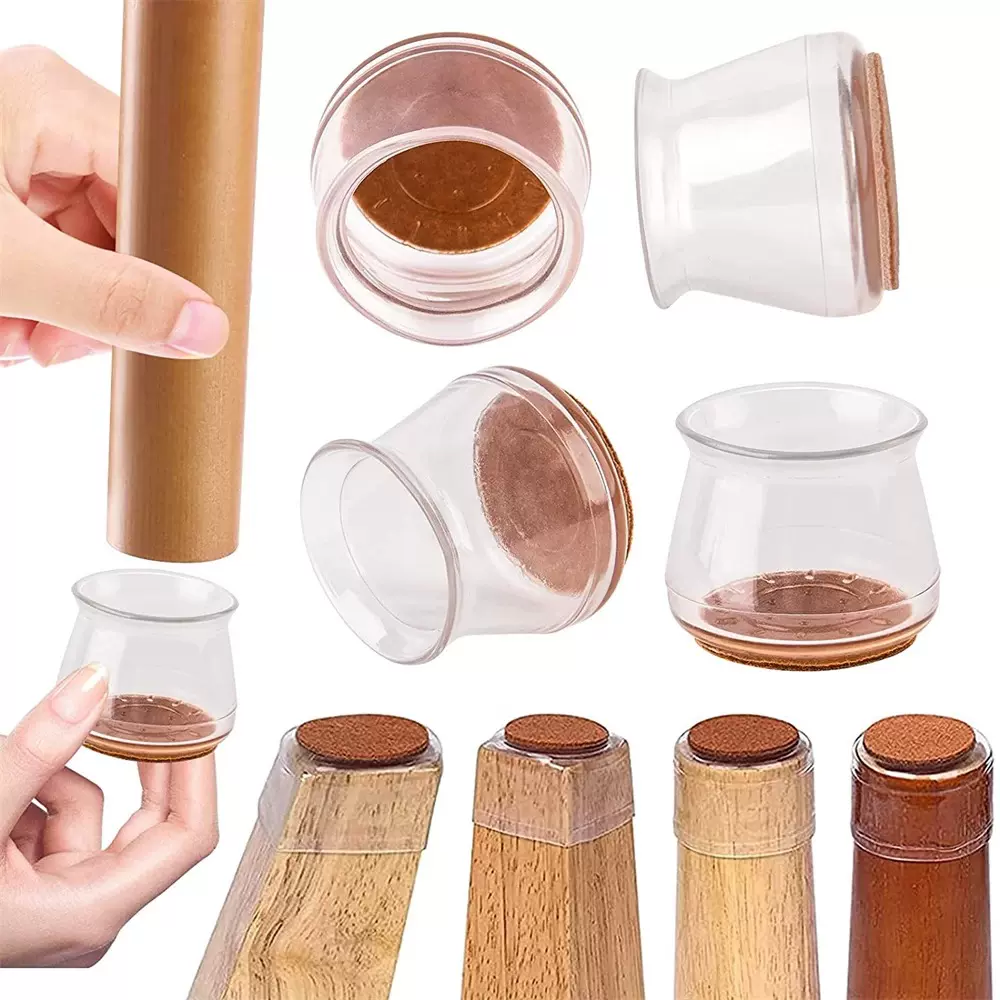 厂家直供毛毡硅胶凳子椅腿垫静音耐磨椅子脚套椅子腿保护套