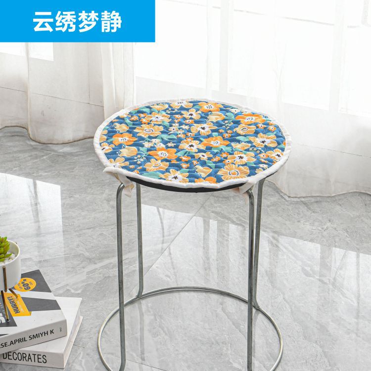 丸腰掛け布芸クッション椅子クッション丸腰掛けセット円形ホテル腰掛けカバー家庭用小型丸腰掛け|undefined
