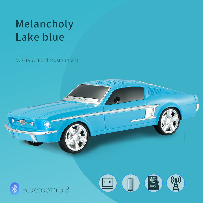 Comercio exterior transfronterizo WS - 1967 Ford Mustang GT altavoces Bluetooth multifuncional modelo de automóvil retro regalos de sonido