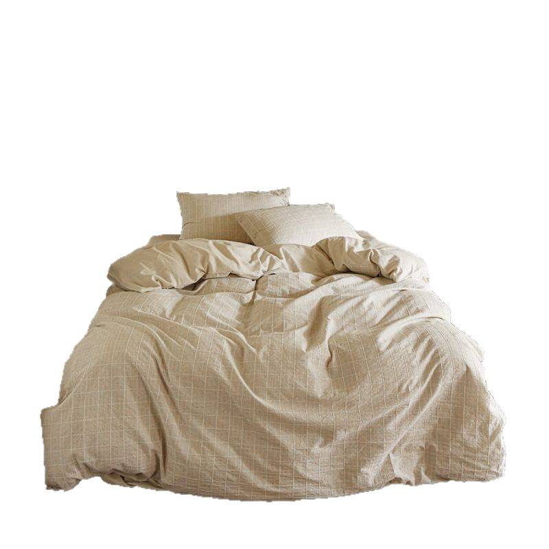 Set lenzuola in lino e cotone stile minimalista giapponese_voghion.com