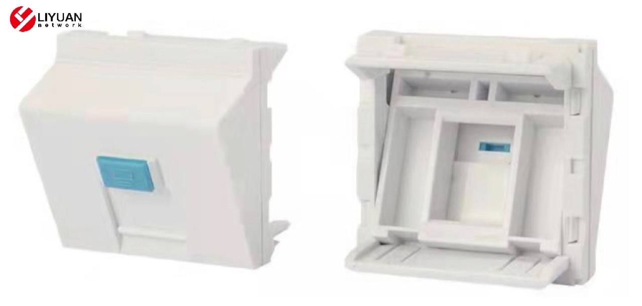 45法式面板斜口面板单孔带标示面板欧式信息网络模块面板