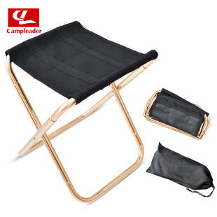 Aluminum Alloy Full Folding Stool Ultra-light Fishing Chair Outdoor Leisure Stool Outdoor Four-fold Stool for Outing Mazar Storage Stool