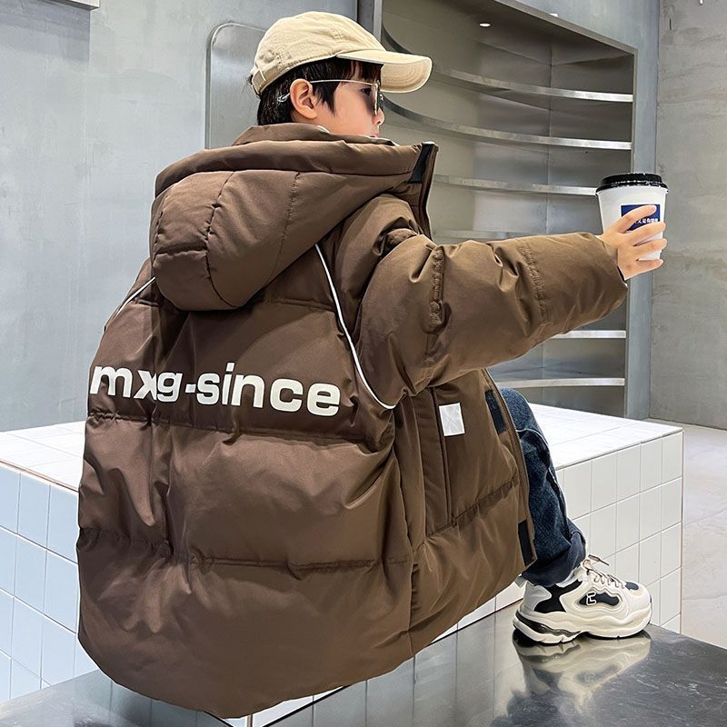 儿童装男童羽绒服冬季2025新款中大童50白鸭绒上衣男孩冬装外套潮