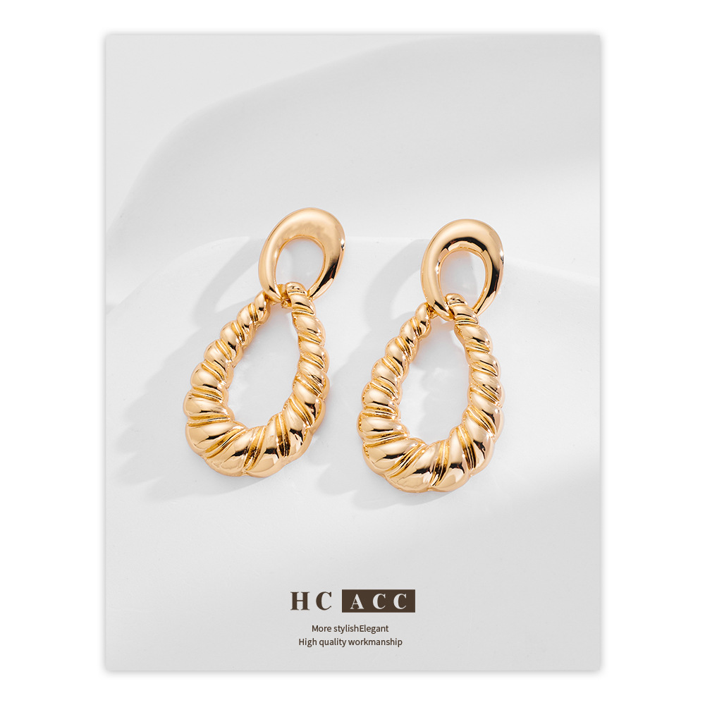 trendy-new-stainless-steel-hemp-pattern-thread-plated-18k-gold-earrings-stainless-steel-earrings-womens-earrings-jewelry