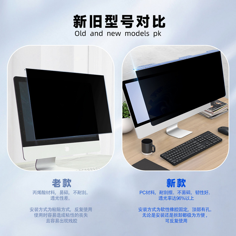 ノートパソコン用プライバシーフィルム 高画質 プライバシー保護 ブルーライトカット スクリーンフィルム 吊り下げ式 目の保護 放射線防止 アクリル吊り下げ板|undefined