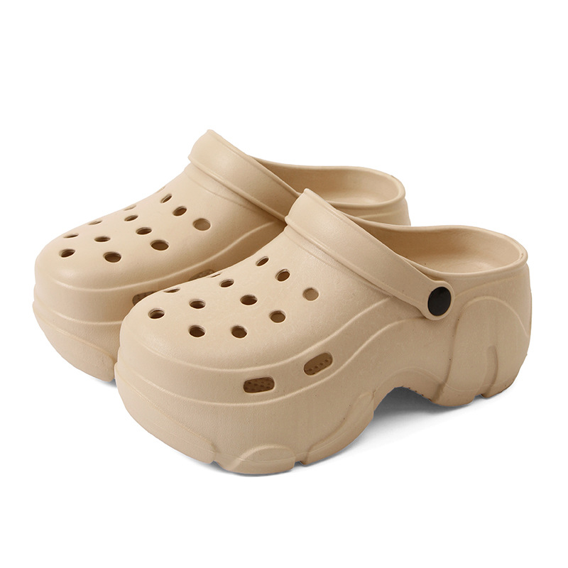 카키 누드 슈즈