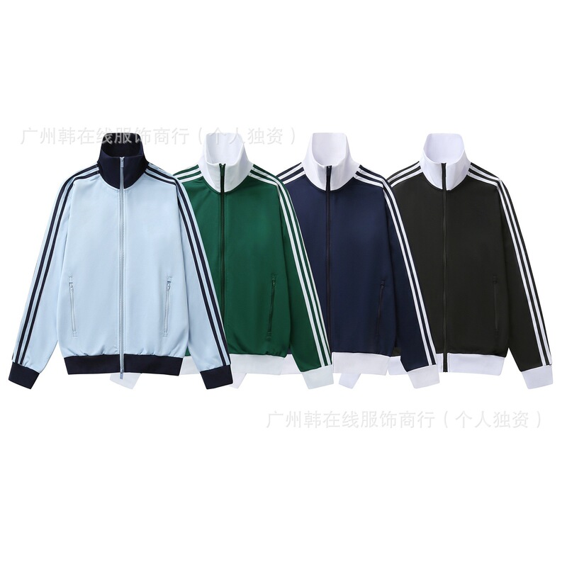 A*Original Korean Koop School Uniform Classic Retro Three-Stripe Casual Sports Uniform Jacket for Men and Women