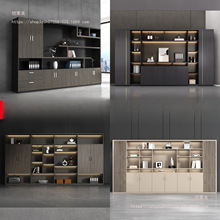 恺莱美文件柜资料柜书柜老板办公室背景柜隔断柜木质档案柜收纳柜