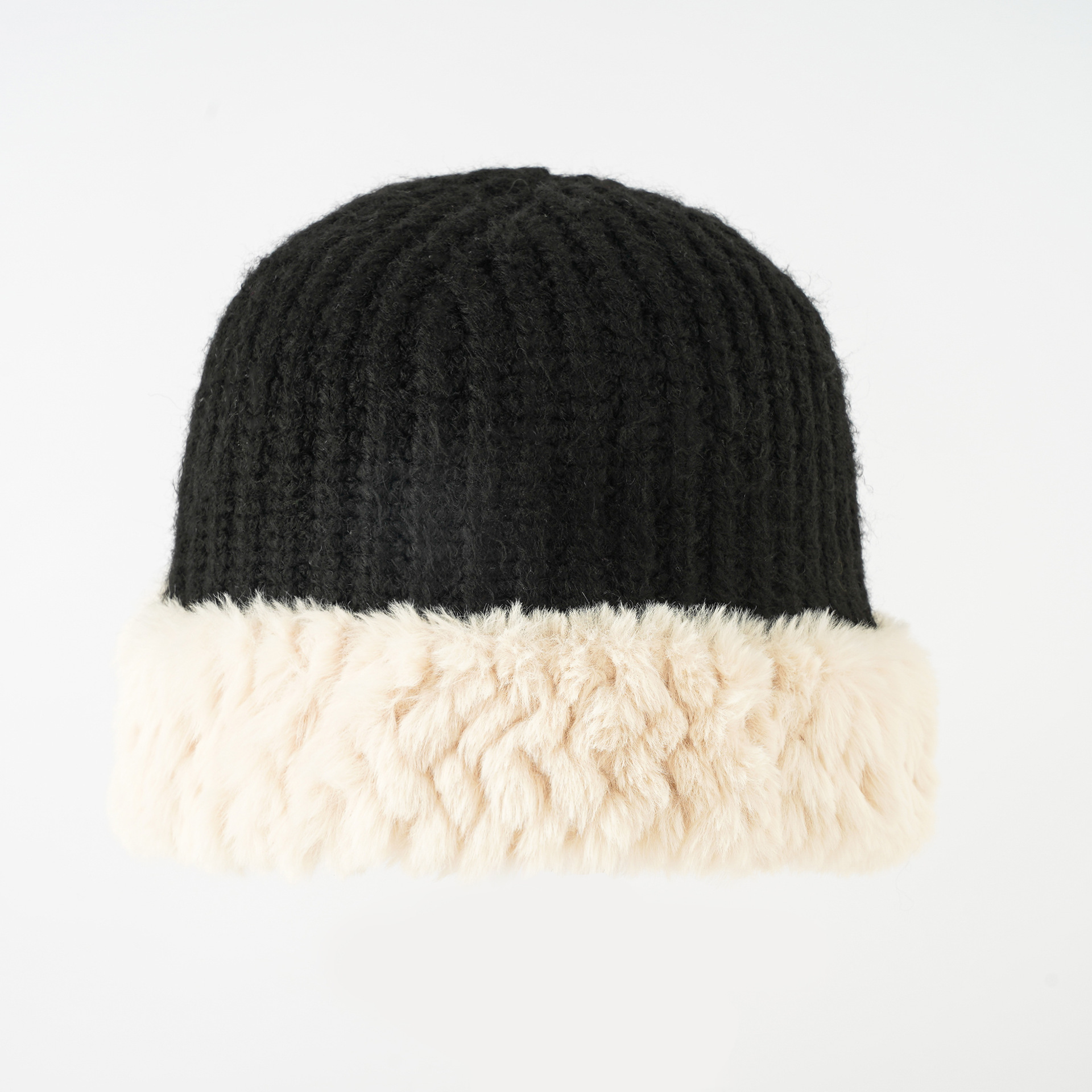 Invierno al aire libre cabeza grande puede usar casual caliente engrosada punto pescador sombrero moda femenina cúpula sombrero de lana