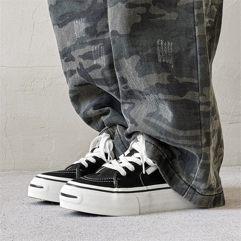 2025 new big head open mouth smile canvas shoes student sports casual men's shoes Joker board shoes a generation of X309