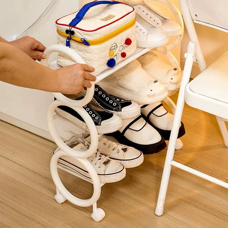Multi‑tier shoe rack, compact versatile shoe organizer, 3–4 layers, white or black