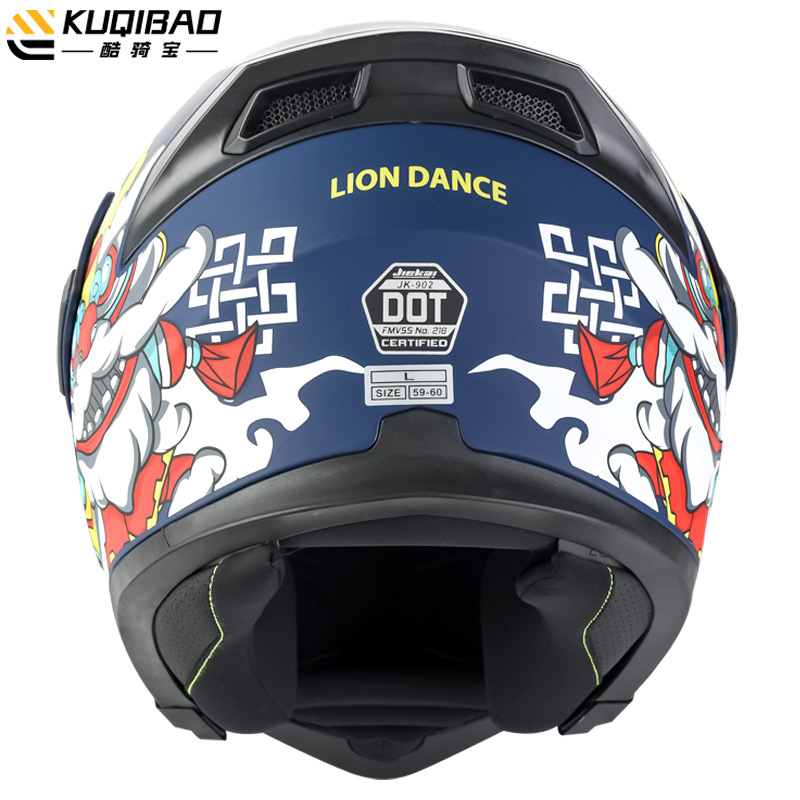 Casco de motocicleta CoolQibao con doble lente abatible antivaho, Bluetooth, batería de larga duración y pantalla, adecuado para uso en pista.
