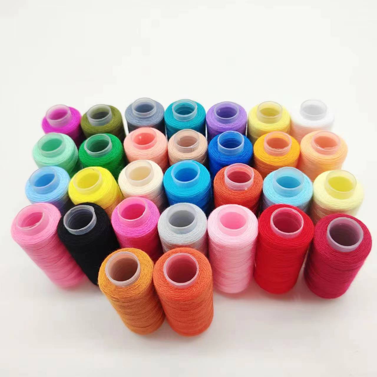 新品家用402彩色涤纶线 手缝线 DIY30轴缝纫线250码 针线套装配件