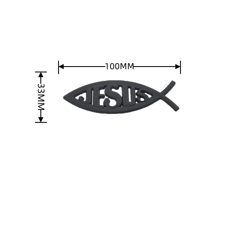 クロスボーダーの人気車の標識の3d立体金属の魚は個性を貼ってジェシカの魚の形の車体を飾ります。|undefined