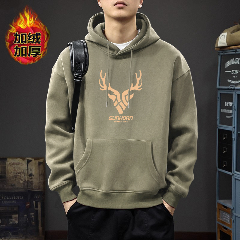 Otoño chaqueta encapuchada masculina marca de moda primavera y otoño todo-en - uno pesado americano adolescente oversize chaqueta suelta