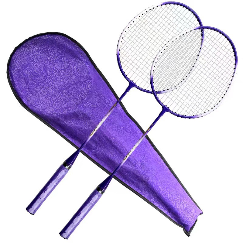 Badminton racket set for adults, durable for students, sports training, elastic badminton racket, offensive, durable practice racket