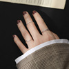 Ring female net red slim silver ring INS indifferent trend students open the ring combination