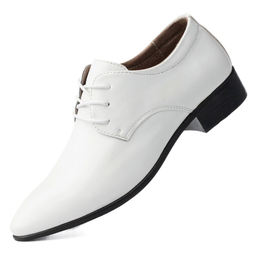 Дышащие кожаные туфли с острым носком в Корейском стиле, британская повседневная обувь, спортивная обувь, белая модная мужская кожаная обувь для ночного клуба, Studio