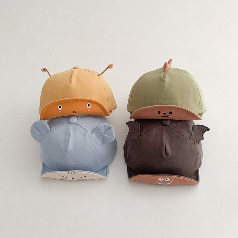 Sombrero de bebé primavera y otoño lindo súper lindo gorra de pico delgada para niños gorra de béisbol sombrilla de protección solar para bebés masculinos y femeninos