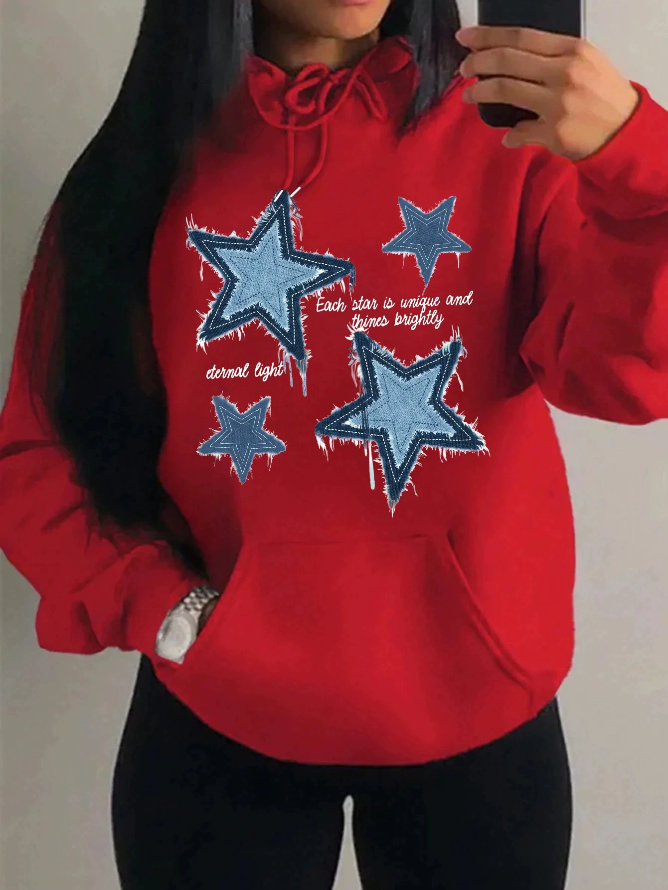 Retro multicoloured comfortable sweatshirt for leisure, loose fit