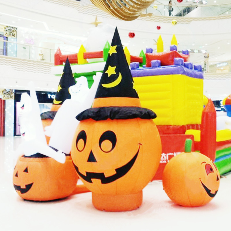 充气南瓜灯南瓜树白鬼南瓜拱门万圣节黑猫气模酒吧装饰布置道具