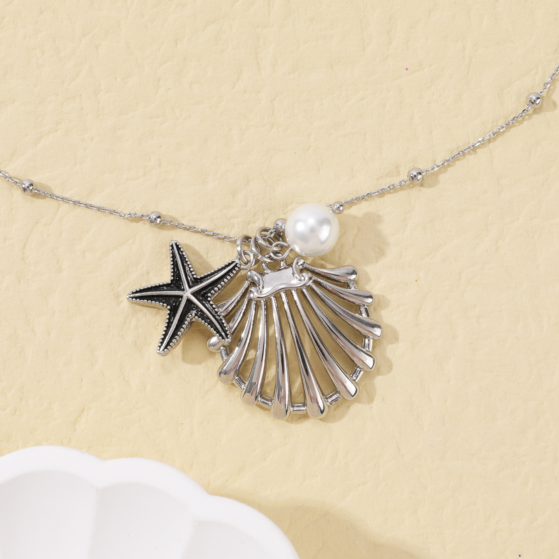 Starfish Shell Beach Copper Pendant Necklace Plating Lobster Trigger Clasp Closure display picture 6