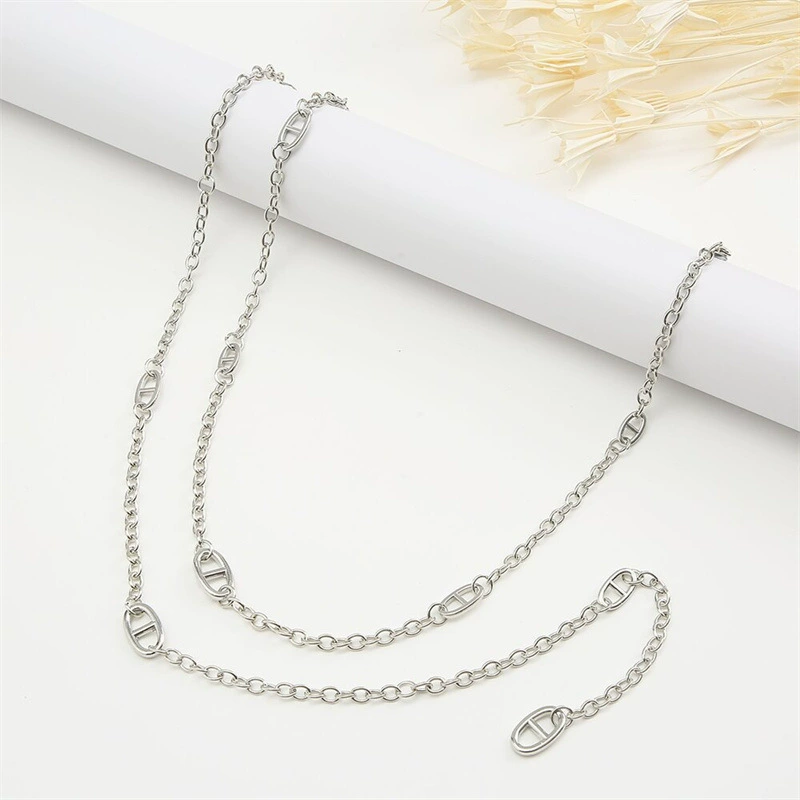 Summer metal fashionable chain, universal brand shirt, (Cross-border trading), high-quality style