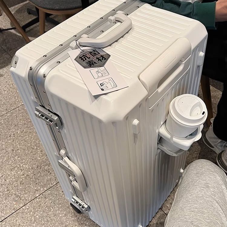 容量铝框行李箱结实耐用万向轮拉杆箱多功能学生新款密码旅行拉链|undefined