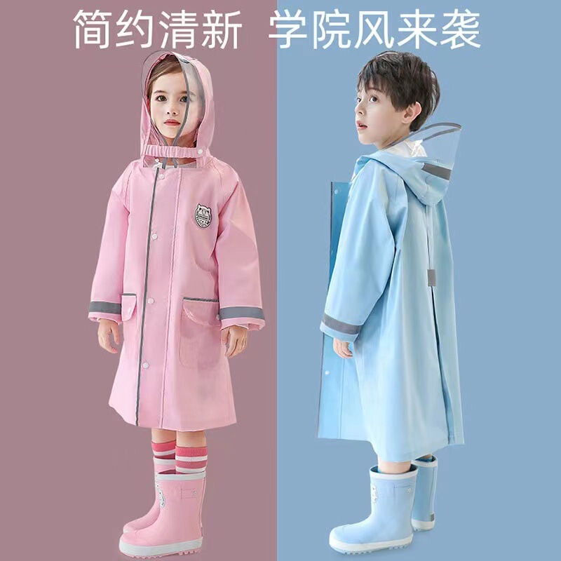 Children's Raincoat with Book Bag Cartoon Rain Poncho for Boys and Girls Kindergarten Fashion Student Pvc with Hood Children's Raincoat with Book Bag Cartoon Rain Poncho for Boys and Girls Kindergarten Fashion Student Pvc with Hood