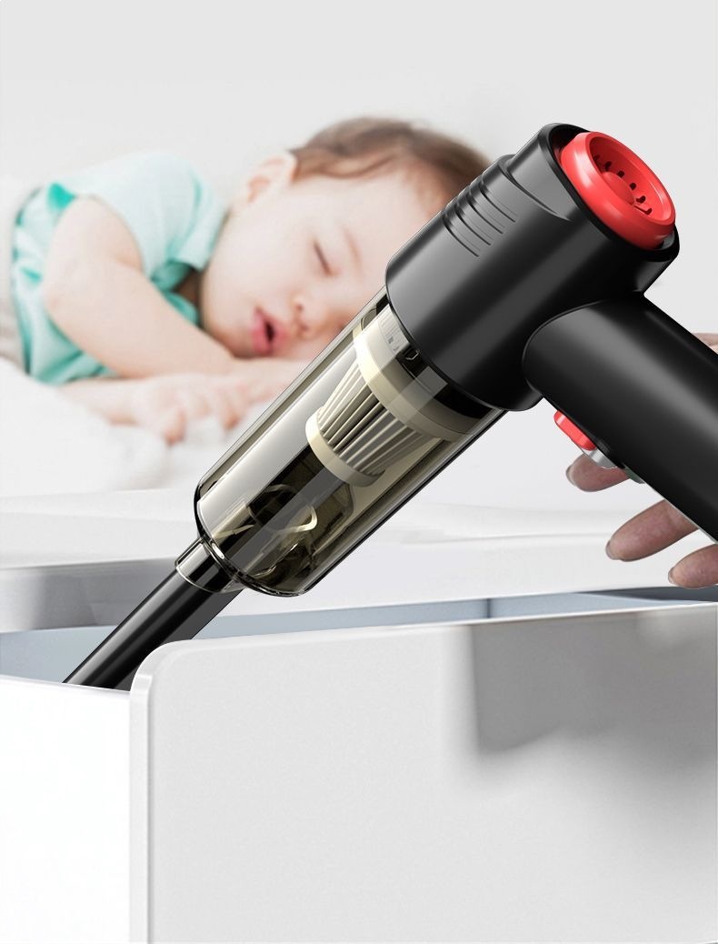 Leben Car Vacuum Cleaner with Strong Suction, Dual-Use for Home and Car, Small Handheld Wireless Mini Vacuum Cleaner for Cars