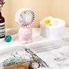 Handheld cute space summer small air fan with light