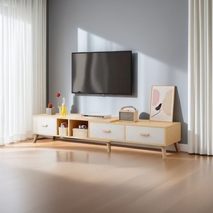 Coffee Table Tv Cabinet Light Luxury Modern High-End Living Room High and Wide Floor-To-Ceiling Cabinet Storage Cabinet Integrated Cabinet Combination