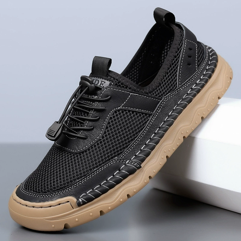 Летающая сетчатая обувь для мужчин новая летняя дышащая легкая спортивная повседневная обувь мягкая подошва