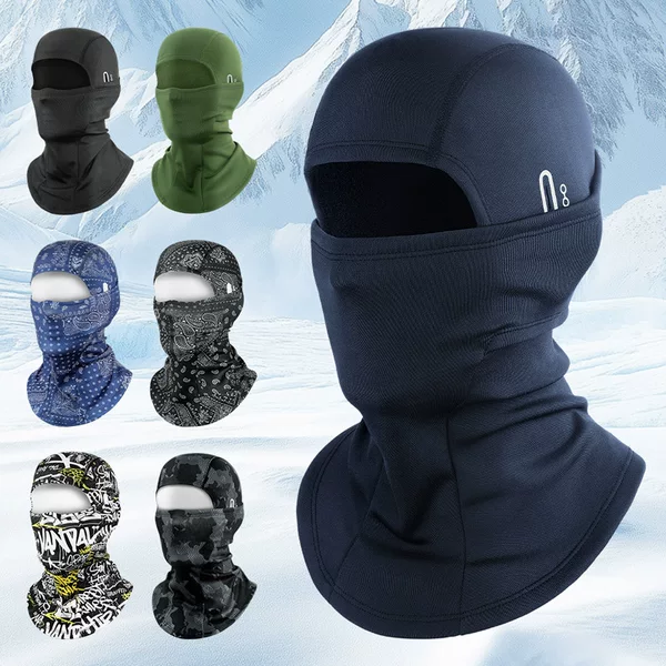 Winter Outdoor Velvet Helmet Hood, Windproof Neck Protection Balaclava, Men's and Women's Warm Ski Cycling Mask