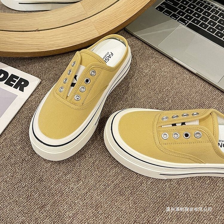 Thick-Soled Canvas Shoes for Women 2025 New Style Light Luxury Ultra-Soft Thick-Soled Half-Slip Casual Canvas Shoes Lightweight White Sneakers Thick-Soled Canvas Shoes for Women 2025 New Style Light Luxury Ultra-Soft Thick-Soled Half-Slip Casual Canvas Shoes Lightweight White Sneakers