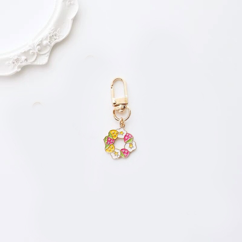 Pastoral Flower Alloy Women's Bag Pendant Keychain display picture 2