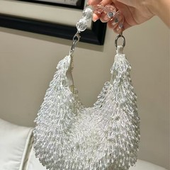 売れ筋ハンドビーズディナーバッグ、レディスタイル、ハイエンド、カジュアル、ポータブルワンショルダー、脇の下、ファッションバッグ、レディースバッグ