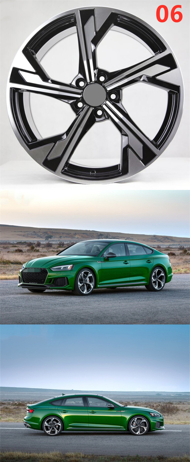 Applicable to 17 18 19 20 inch Audi modified wheel hub RS A3 A4L A5 ABT A7 A8 blade
