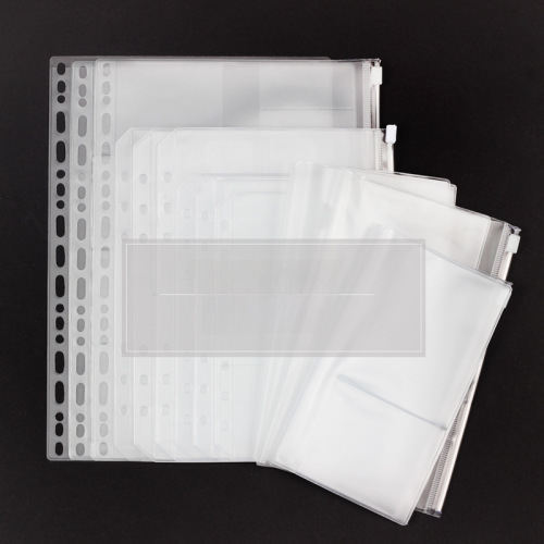 PVC transparent bag A6 notebook A5 storage file bag information bag notebook business card book B5 loose-leaf bag