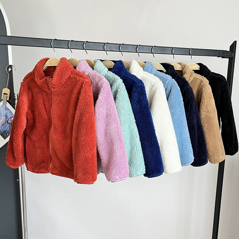 Детская одежда осень-зима в примерочной/для мальчиков/для девочек Коралловый флисовый флисовый воротник куртка Y458897