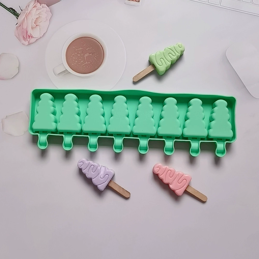 Silicone mold for ice cream, ice cream