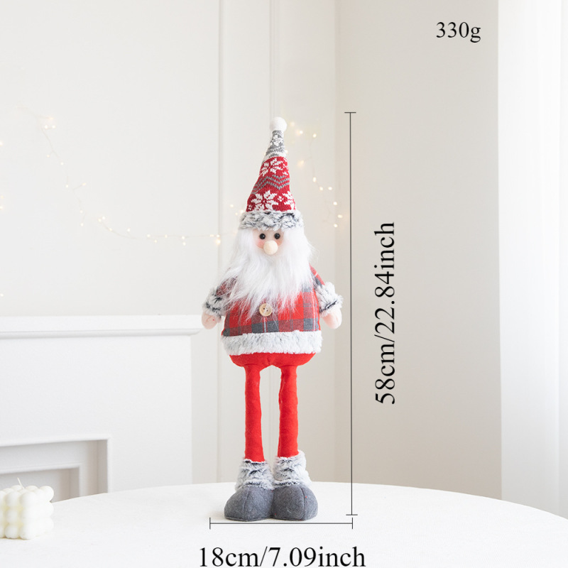 クリスマス伸縮人形かわいいサンタクロース雪だるまヘラジカ人形置物ショーウインドー装飾人形置物|undefined