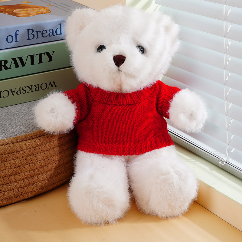 Doble párpado oso de peluche máquina de agarre muñeca visón terciopelo abrazo oso muñeca regalo corporativo juguete de peluche logo