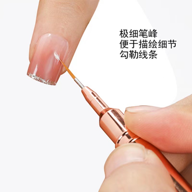 Cross-border nuevo tubo de aguja de uñas pluma de dibujo ultra-fino gancho pluma línea pintada tienda de uñas cepillo especial solo