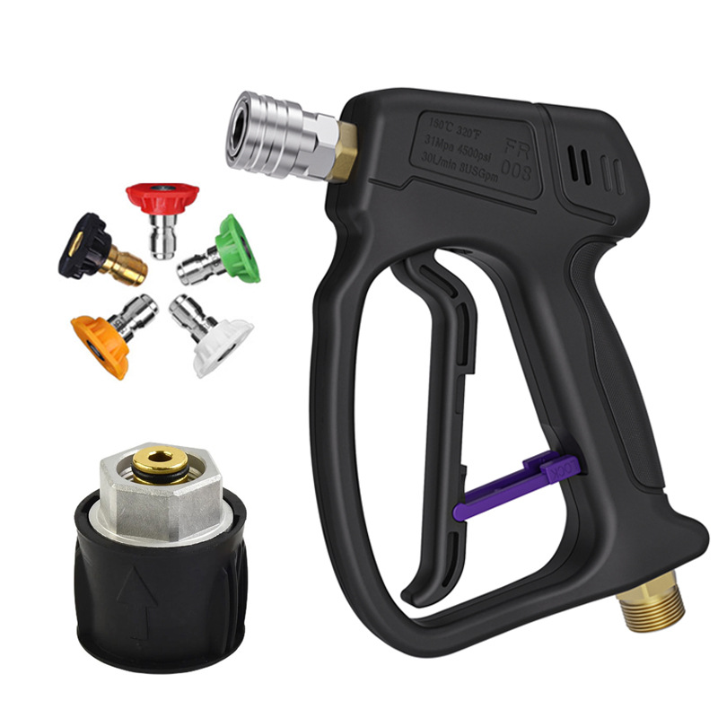 Nueva máquina de limpieza transfronteriza pistola de agua de alta presión 4500PSI lavado de autos de cobre puro para el hogar pistola de agua de alta presión boquilla rociadora